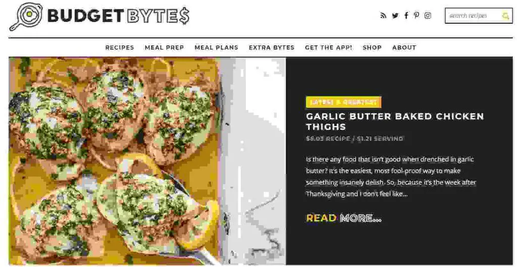 How to design a food blog