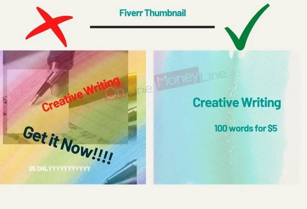 How to use colors in Fiverr thumbnail 