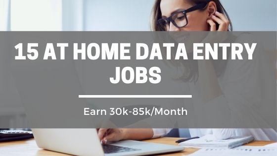 At Home Data Entry Jobs