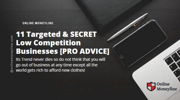 Read more about the article 11 Targeted & SECRET Low Competition Businesses [PRO ADVICE]