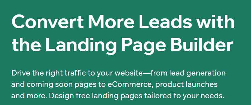 wix landing page builders for blogging and sale